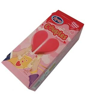 بستنی چیز کیک قلبی دومینو